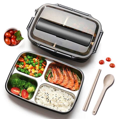 bento box stainless steel|best leakproof bento lunch boxes.